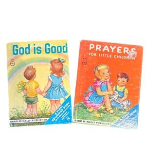 VTG 1949 & 1955 Start Right Elf Books, Prayers and God is Good Books, HC